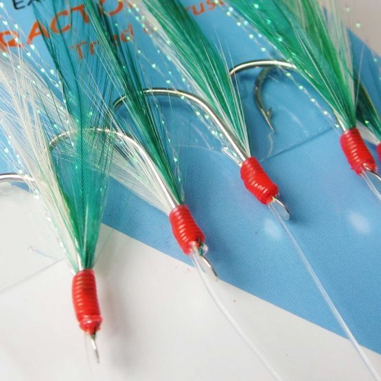 Fishzone RIG PRO SERIES - 10 Packs of Single Type Commercial Quality Sea Feather Lure Fishing Rigs - Ideal for Sea Boat Shore for Mackerel, Herring, Bass & Cod (Mackerel Classic) - Image 3