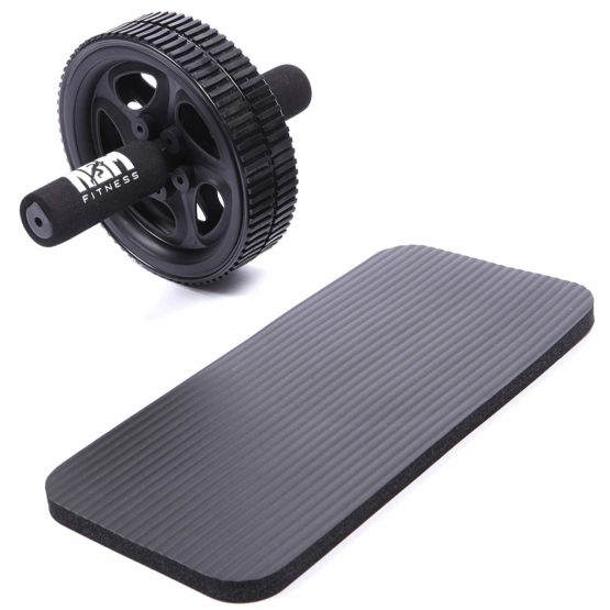 ASM Fitness Box- Ab Wheel Roller with Thick Knee Pad Mat, Rotational Push Up Bar / Pushup Stand, Skipping Rope. Premium Home Gym Set - Image 3