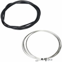 Clarks W8012BK Universal S/S Front and Rear Brake Cable Kit W/ P2 Black Outer Casing, Black