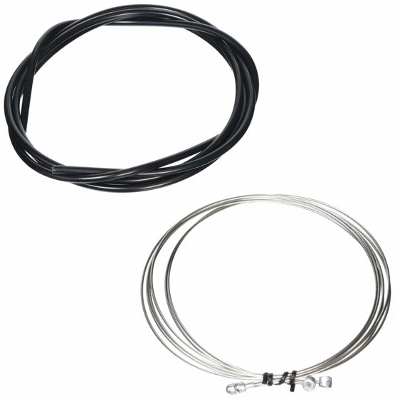 Clarks W8012BK Universal S/S Front and Rear Brake Cable Kit W/ P2 Black Outer Casing, Black