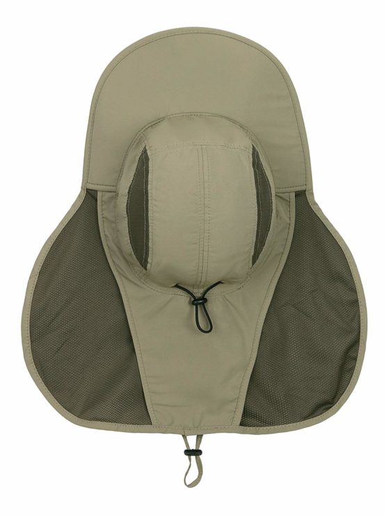 WANYING Unisex Outdoor Activities UV Protecting Sun Caps with Neck Flap 12cm Large Brim - Image 3