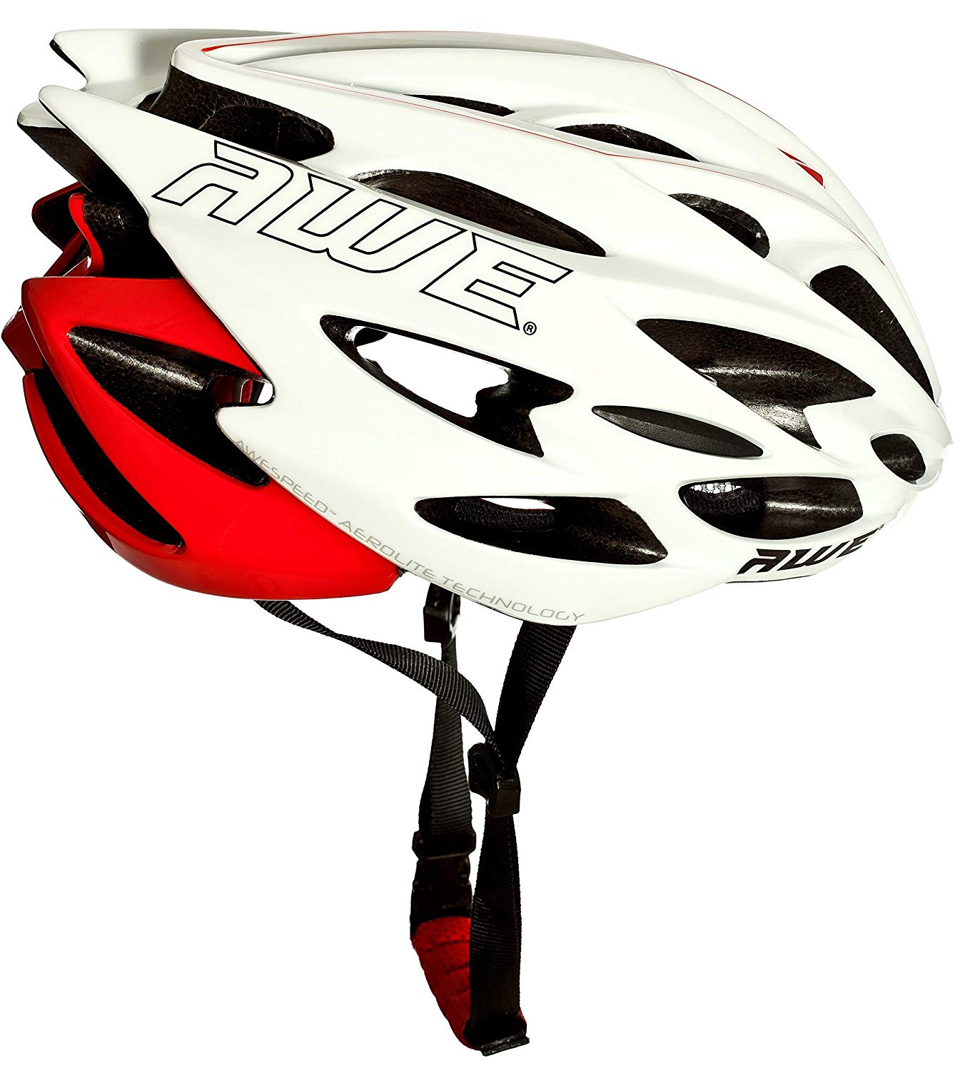 AWESpeed™ Bike Helmet Road Helmet Adult Mens Womens 58-61cm Bicycle Helmet White/Red Large Adjustable Lightweight In Mould *AWE 5 year Crash Replacement Policy - Image 2