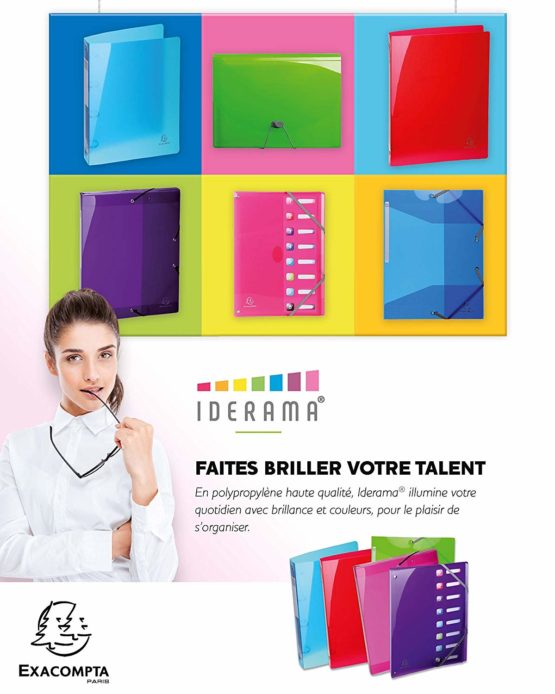 Exacompta Iderama Semi-Rigid Display Book, A4, 40 pockets - Purple - Image 4
