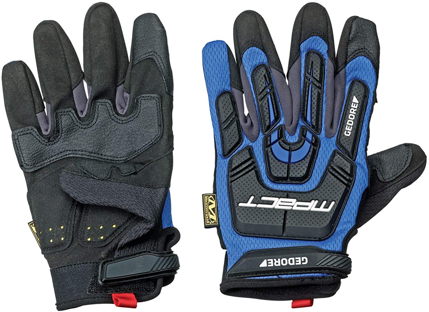 Gedore 10 922/Work m-Pact-guanti 10 L, Black/Blue/Grey