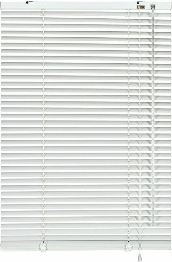 GARDINIA Aluminium Venetian Blinds, Visibility, Light and Glare Protection, Wall and Ceiling Mounting, Mounting Kit Included, Aluminium Venetian Blinds, White, 100 x 175 cm (WxH)