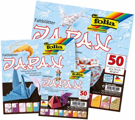 Bringmann Folia ornamental origami paper 80 g/m², 50 sheets in 5 designs, assorted, JAPAN 10x10cm, 10 x 10 cm - Image 2