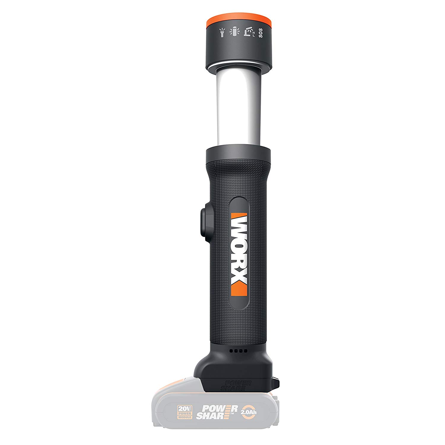 WORX WX027.9 4-in-1 LED 18V Cordless Light - (Tool only - Battery & Charger Sold Separately), Black - Image 2