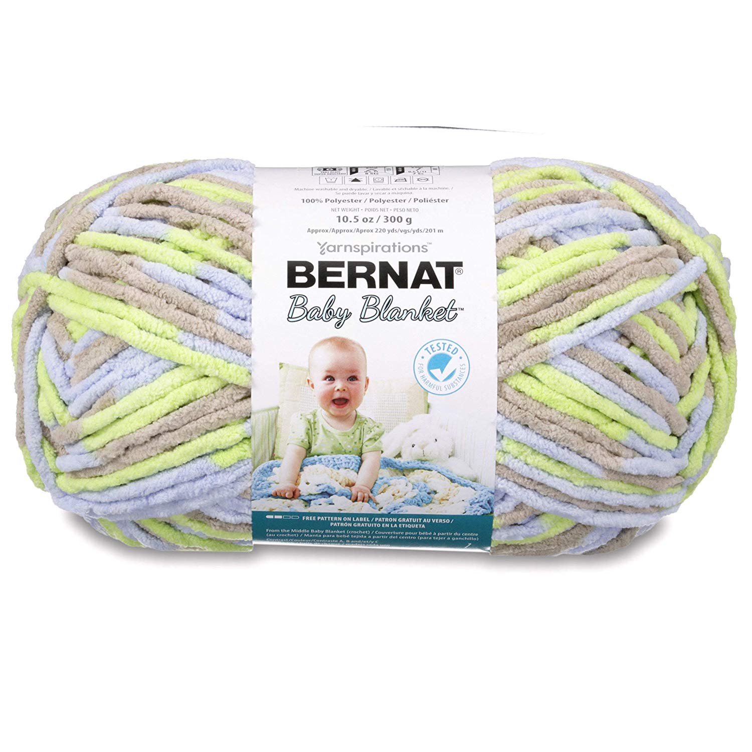 Bernat Baby Blanket 300G Yarn - Little Boy Dove, Little Boy Pigeon