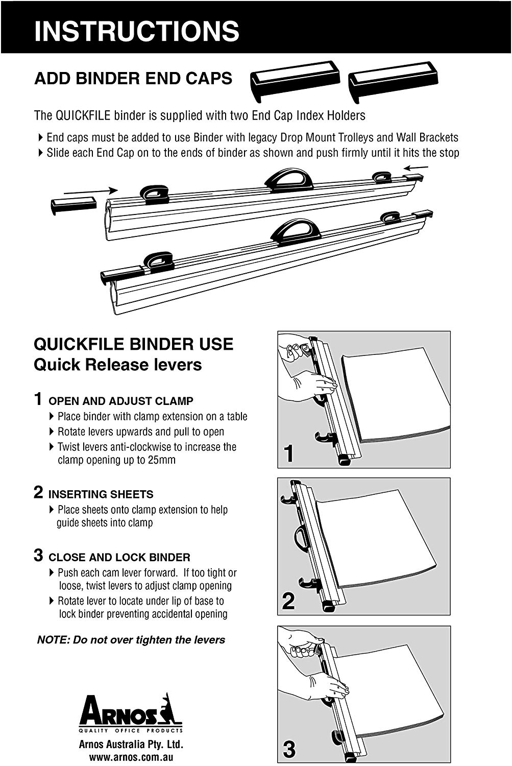 Arnos Hang-A-Plan Quickfile Binder A0 Black with 100 sheet capacity, 1 Pack - Image 3