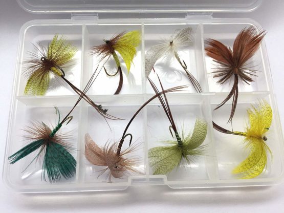 BestCity Fly Fishing MAYFLY + FREE FLY BOX Size 8 Trout Flies Pack of 8 may fly #316