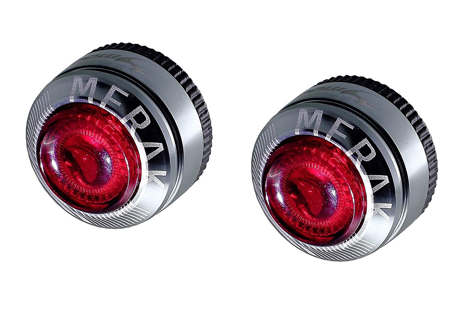 Moon Unisex Adult Merak Bar End Rear Light - Silver/Black, Silver / Black, 29x29x20mm