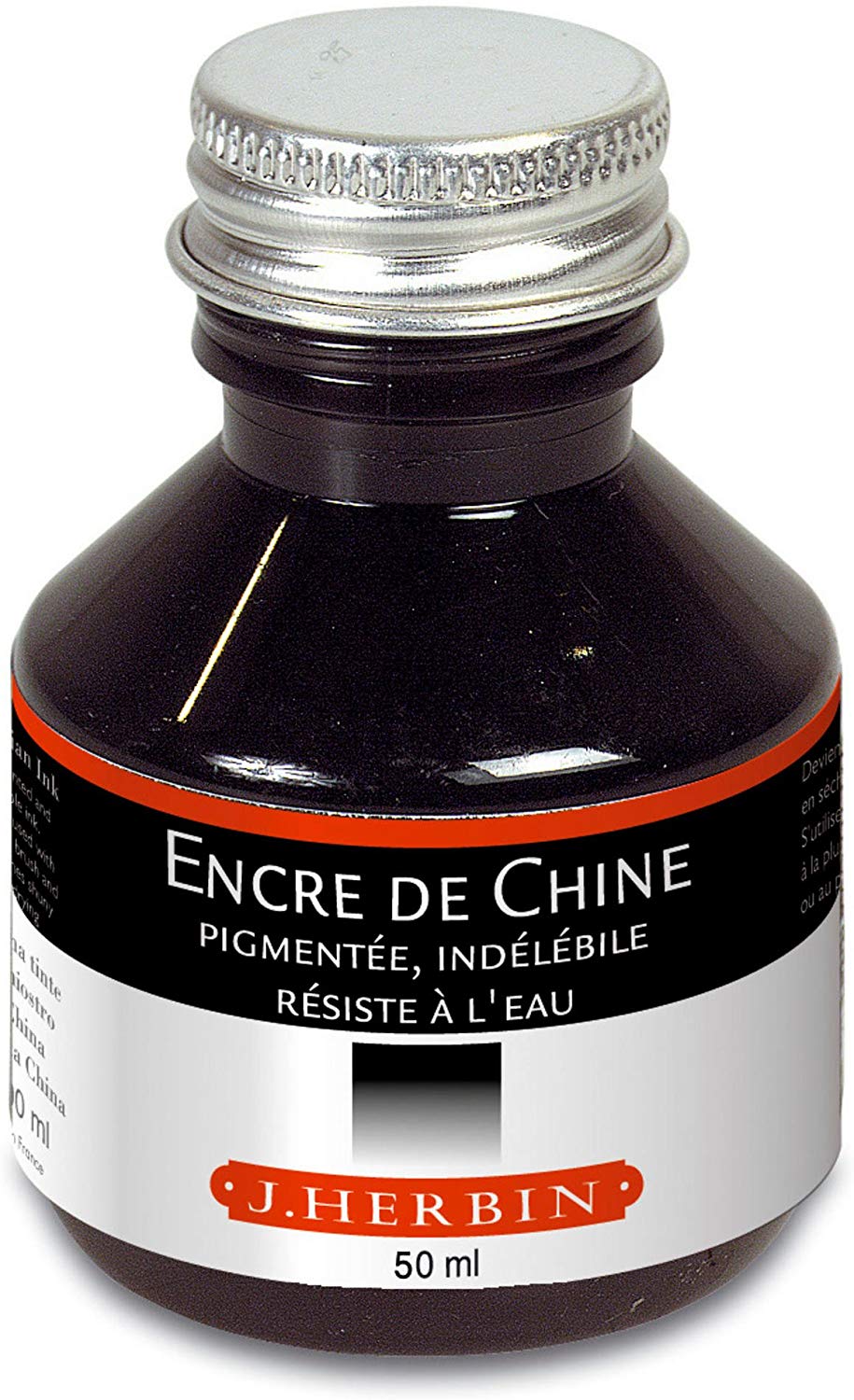 Jacques Herbin 11209T, A bottle of black Indian ink, 50 ml- Artist tool, Calligraphy, Writing - Image 2