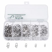 Zite Fishing Snaps Assortment 150 Pcs - Snap Link Swivels for Spinning - Different Sizes in Terminal Tackle Box