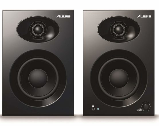 Alesis Elevate 4 - 50 W Powered Desktop Studio Speakers (Pair) with Subwoofer Output for Home Studios / Video-Editing / Gaming and Mobile Devices