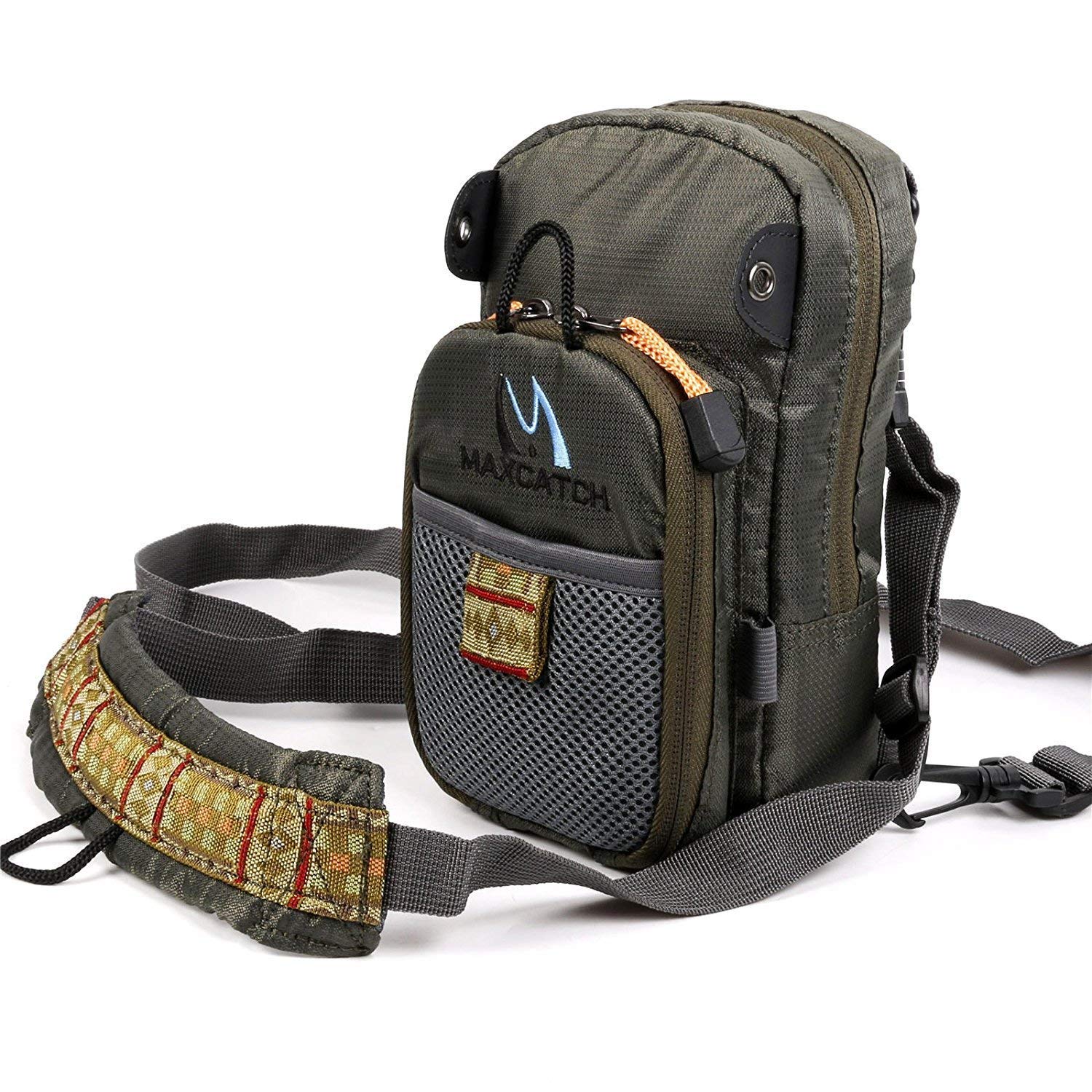 MAXIMUMCATCH Fly Fishing Chest Pack Lightweight Chest Bag (V-Combo Chest Pack), 8.5 inches by 4.8 inches