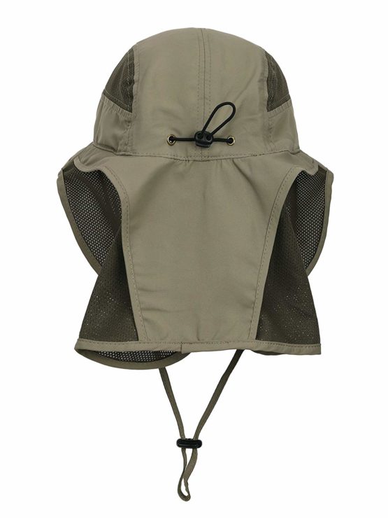 WANYING Unisex Outdoor Activities UV Protecting Sun Caps with Neck Flap 12cm Large Brim - Image 2