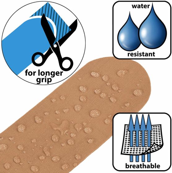 ALPIDEX Kinesiology Tape Muscle Support Tape 5 m x 5 cm E- Book Application Examples Muscle Support Elastic Strapping Tape, Colour:Light Blue, Quantity:1 roll - Image 3