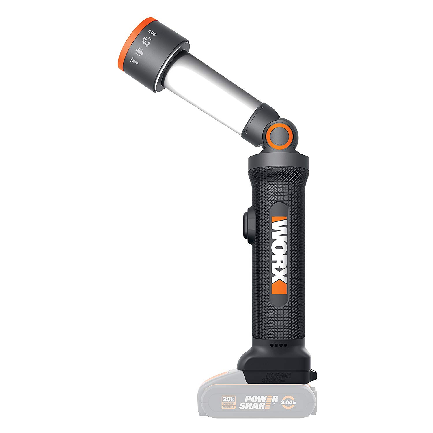 WORX WX027.9 4-in-1 LED 18V Cordless Light - (Tool only - Battery & Charger Sold Separately), Black - Image 3