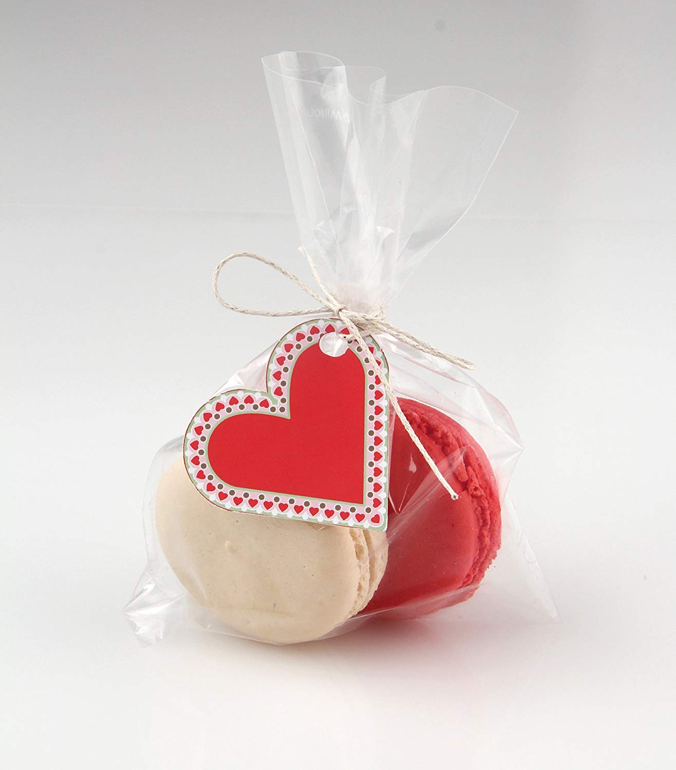 Dr.Oetker Tag-Set heart-shaped with 4,8 m cord set of 8 5x4,5 cm in red, Fabric, 5 x 5 x 4.5 cm - Image 2