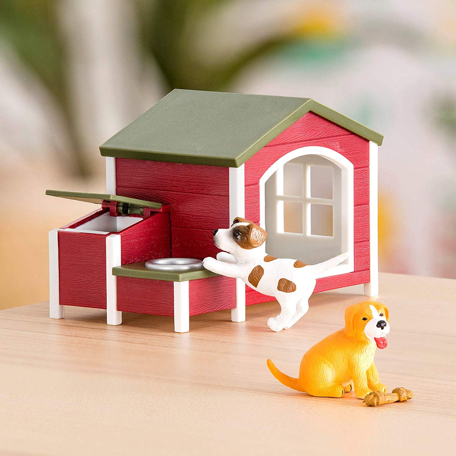 Terra By Battat, 5 Pieces Dog House Playset with Toy Dog Figurines, Durable & Realistic Animal Figures for Toddlers - Image 2