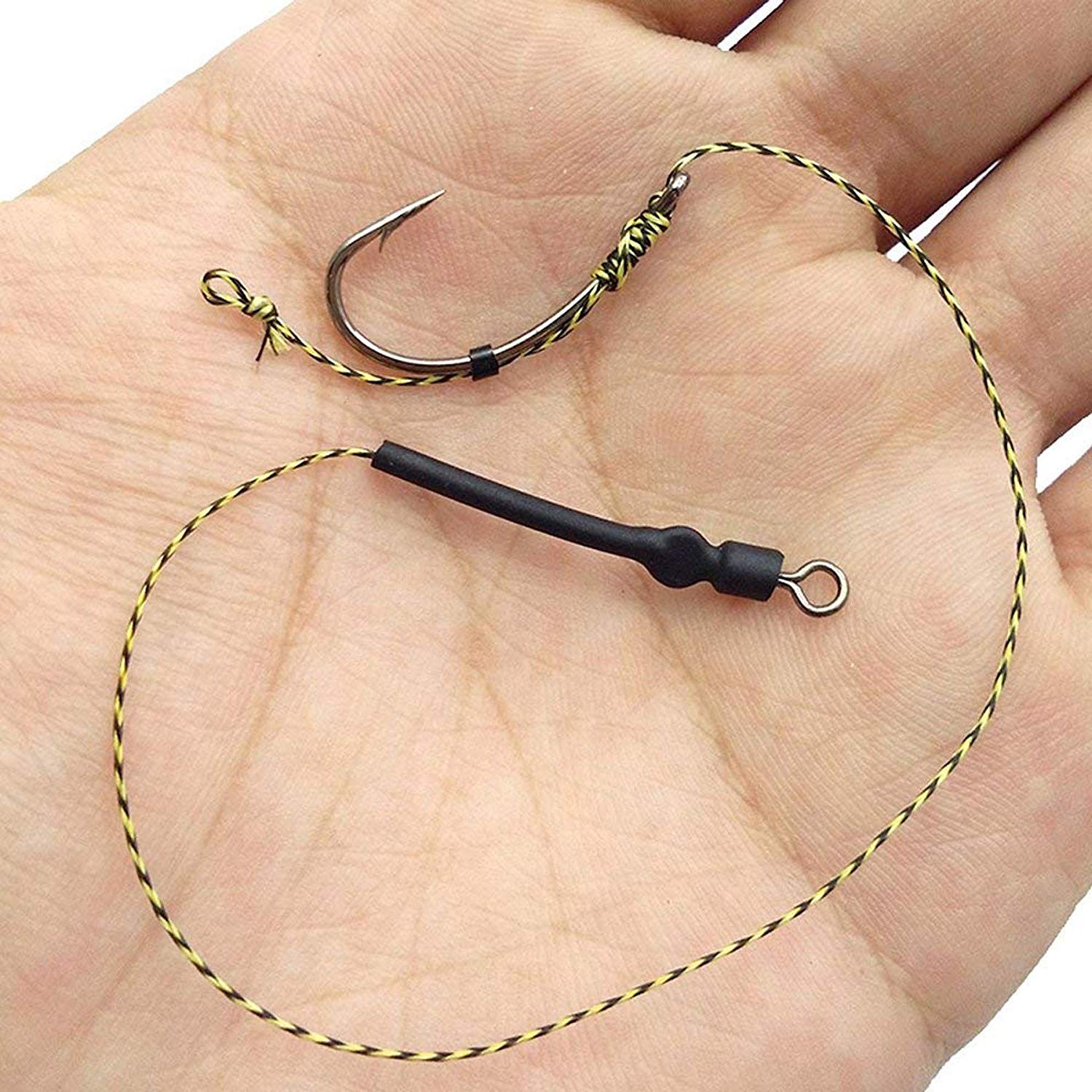 SHADDOCK 18pcs Carp Fishing Hair Rigs Curved Barb Hooks with Boilie Rig Stops Hair Extender Boilie Bait Stoppers for Carp/Coarse Fishing - Image 3