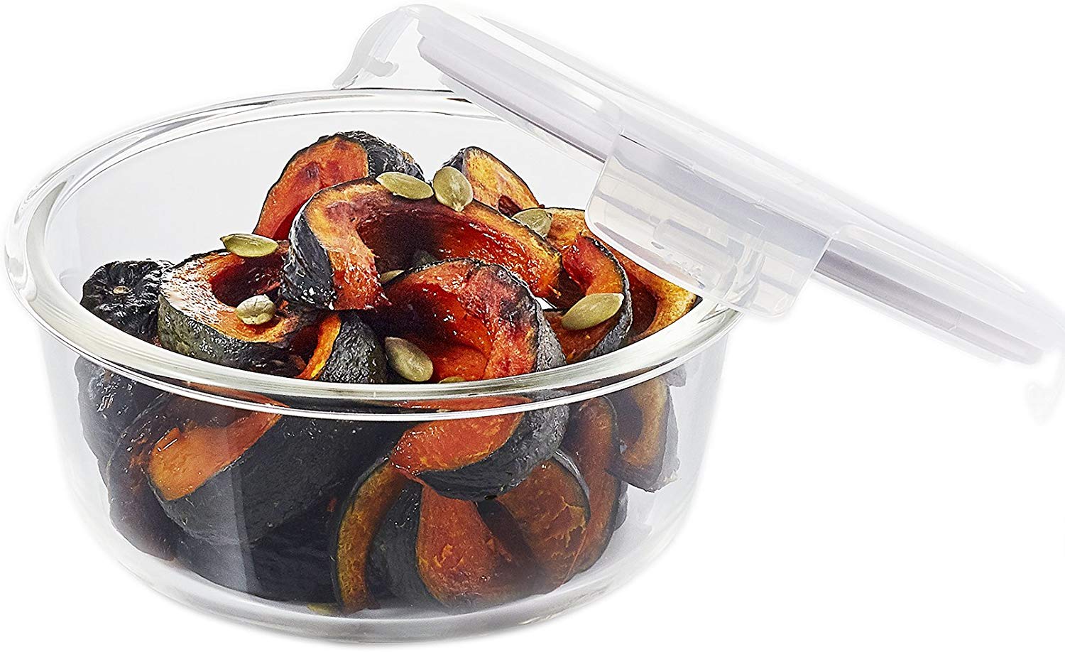 LocknLock Eco Ovenglass Glass Food Storage Containers with Lids 650ml, Airtight