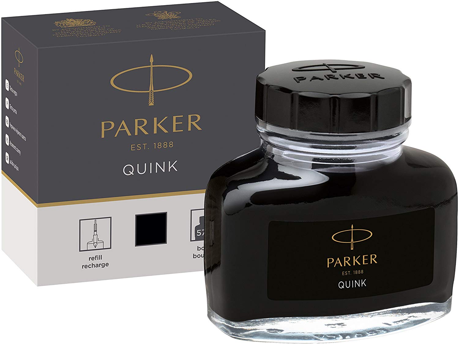 PKR QNK BLK INK, Black, 57ml