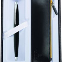 CROSS ATX Black Gift Set with Ballpoint Pen and Classic Black Zip Pen Pouch incl. Premium Gift Box