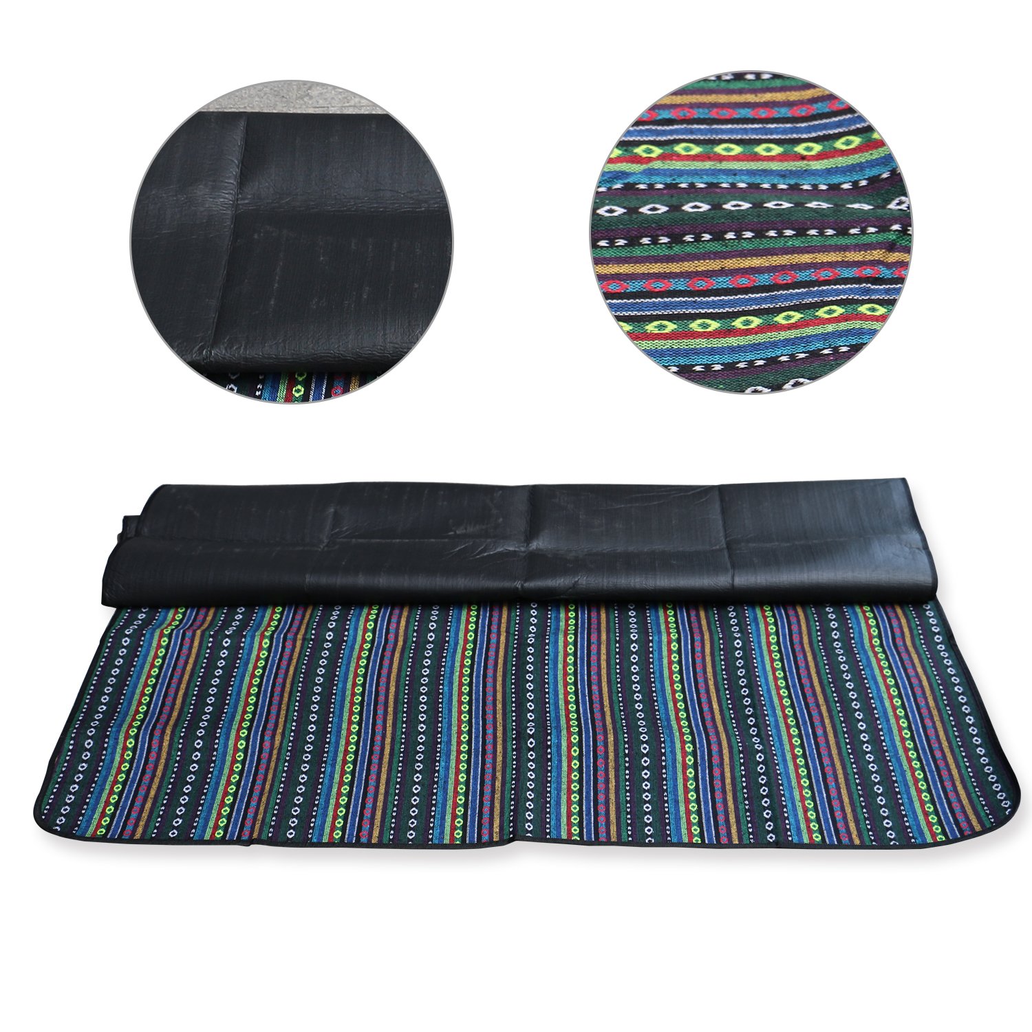 EXTSUD Picnic Blankets Outdoor Carpet Mat, Large Waterproof Backing