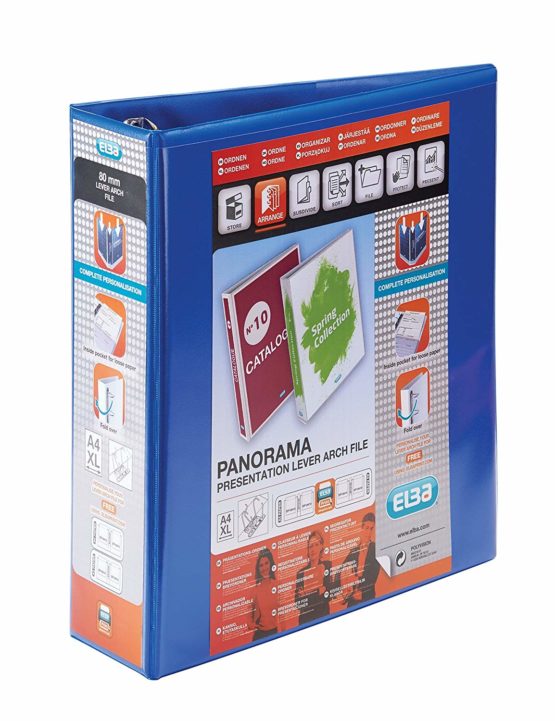 Elba, Presentation A4 Lever Arch Files, Blue, Plastic, 1 Folder, 400008438