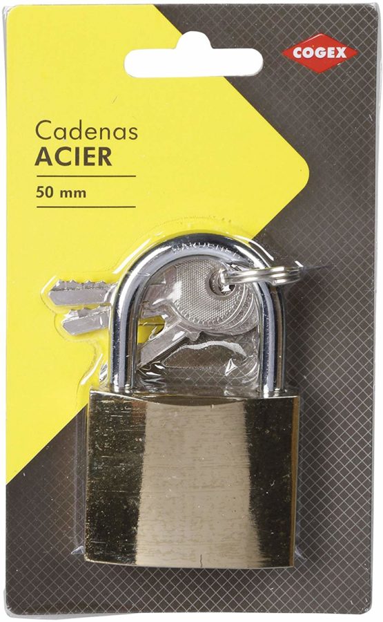 COGEX 80037 Padlock Steel 50 mm, Gold - Image 2