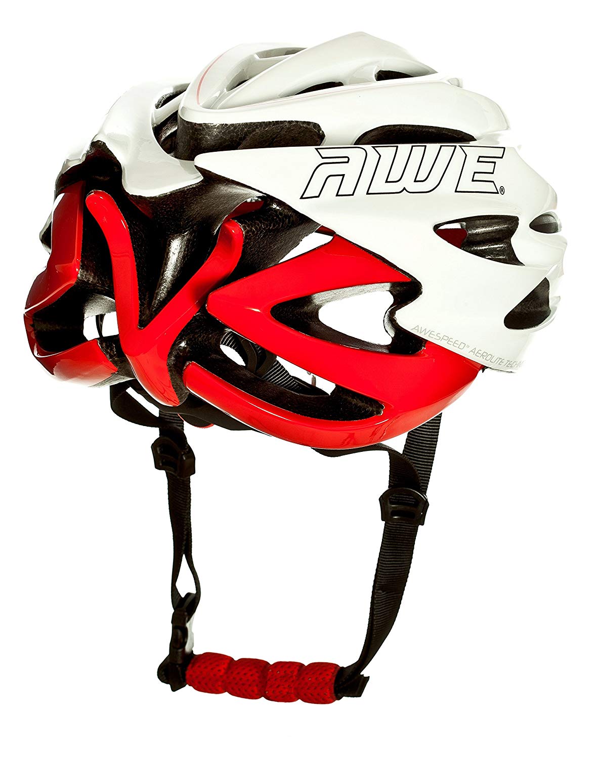 AWESpeed™ Bike Helmet Road Helmet Adult Mens Womens 58-61cm Bicycle Helmet White/Red Large Adjustable Lightweight In Mould *AWE 5 year Crash Replacement Policy - Image 3