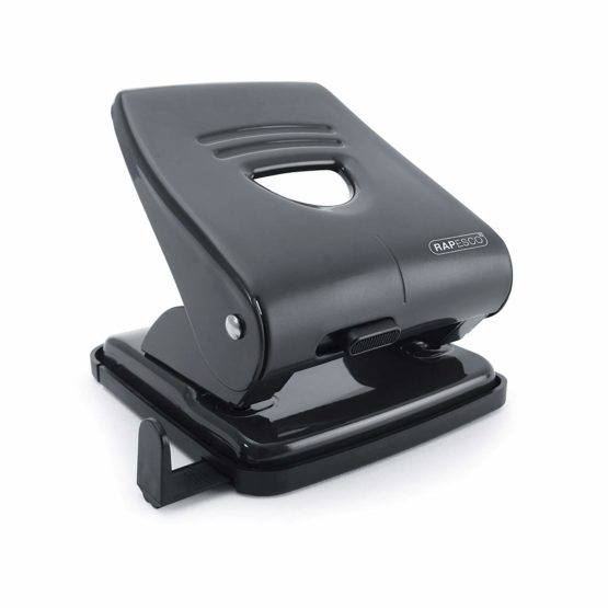 Rapesco PF827AB1 827 2-Hole Metal Punch, 30 sheet Capacity - Black