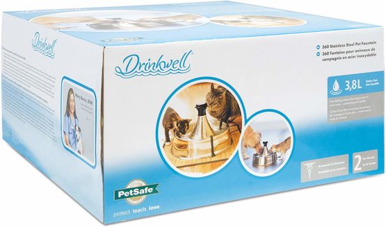 PetSafe Adjustable 360 Stainless Steel Pet Fountain, Drinking Fountain for Cats and Dogs, No Splash or Spills, Drinkwell - Image 3