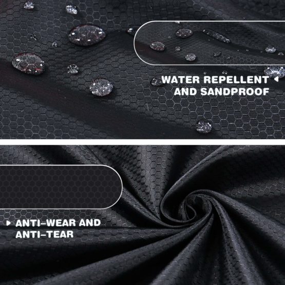 Odoland Picnic Blanket -110 x 160 cm Pocket Blanket Waterproof Heatproof Sandproof Thin Ground Sheet - Lightweight Foldable Beach Mat for Outdoor Camping, Travel, Hiking, Picnic (1-2 People) - Image 3