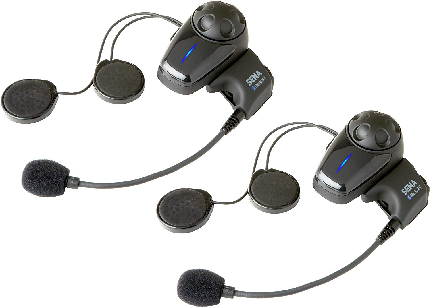 Sena SMH10 Motorcycle Bluetooth Headset & Intercom Dual Pack, Black, Pack of 2