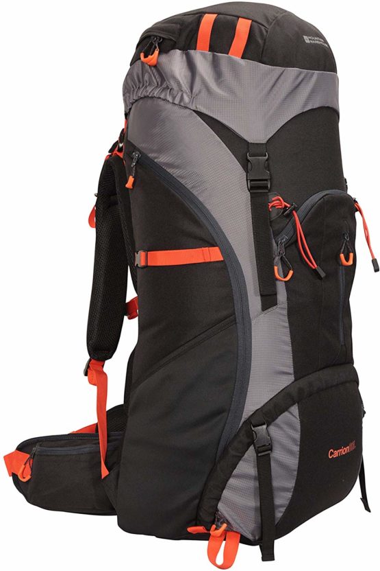 Mountain Warehouse Carrion 80L Rucksack  Soft Travel Backpack, Breathable  Daypack Charcoal - BigaMart