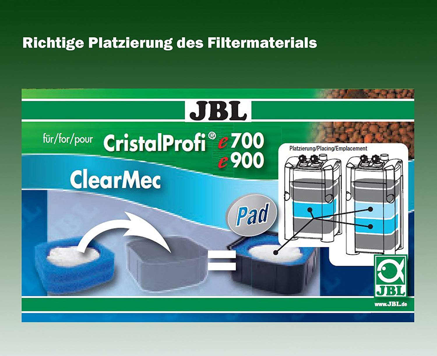 JBL ClearMec plus Pad CristalProfi e4/7/900/1,2, Set including nitrite, nitrate and phosphate eliminator for CristalProfi e - Image 3
