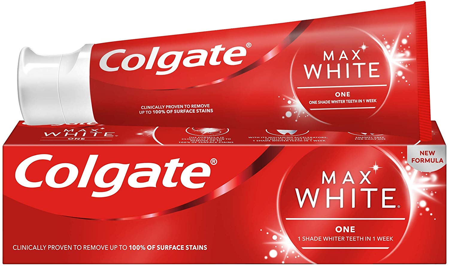 Colgate Max White One Toothpaste 3 X 75ml, Teeth Whitening Toothpaste, Clinically Proven Formula - Image 3