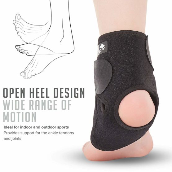 Bodyprox Ankle Support Brace, Breathable Neoprene Sleeve, Adjustable Wrap! - Image 2