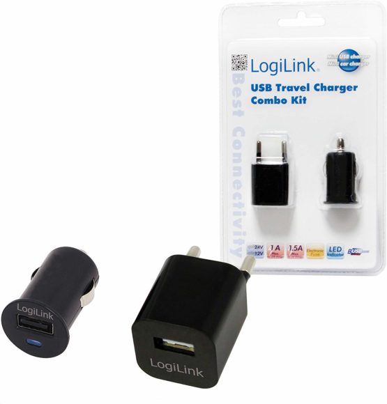 Logilink PA0076 5/7.5 W USB Travel Charger Combo Kit - Image 4