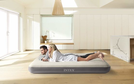 Intex Unisex's Queen Dura-Beam Series Single High Airbed, Taupe/Grey, One Size