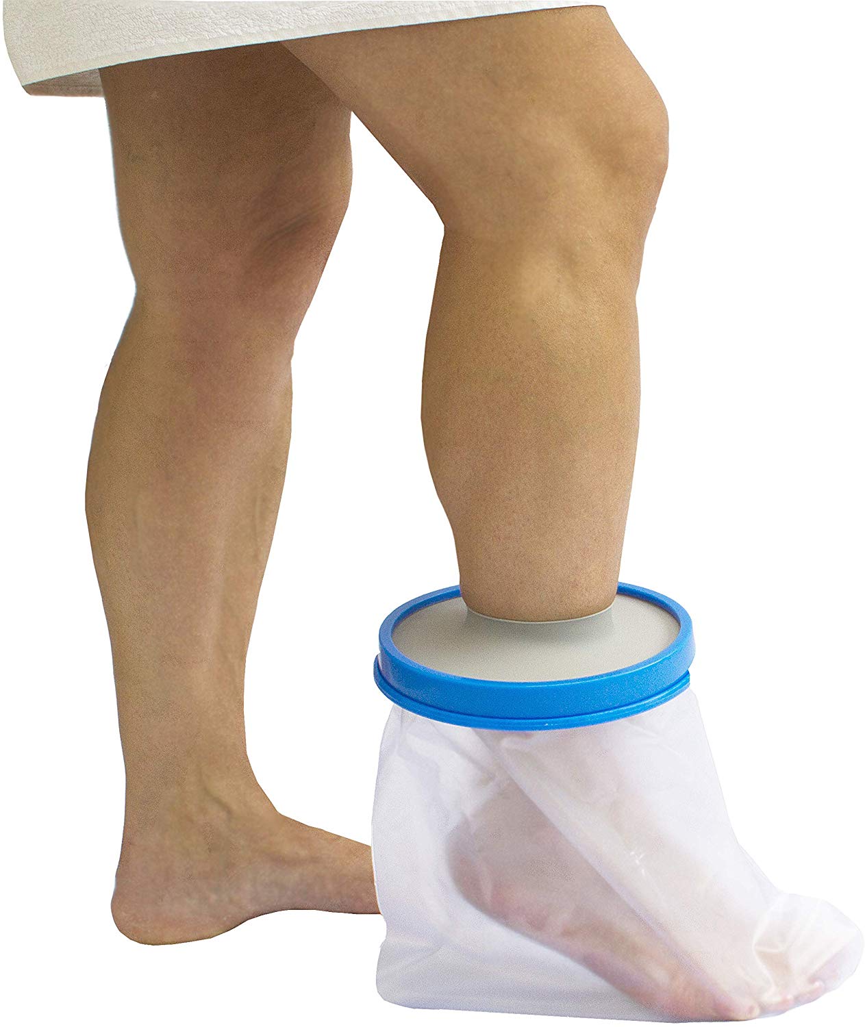 Adult Ankle Waterproof Cast and Bandage Protector Designed to Protect