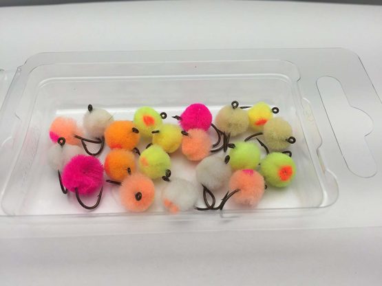 BestCity Fly Fishing Super Glo Bug Egg FLIES For Trout Pike TWENTY(20) PACK #66B - Image 2