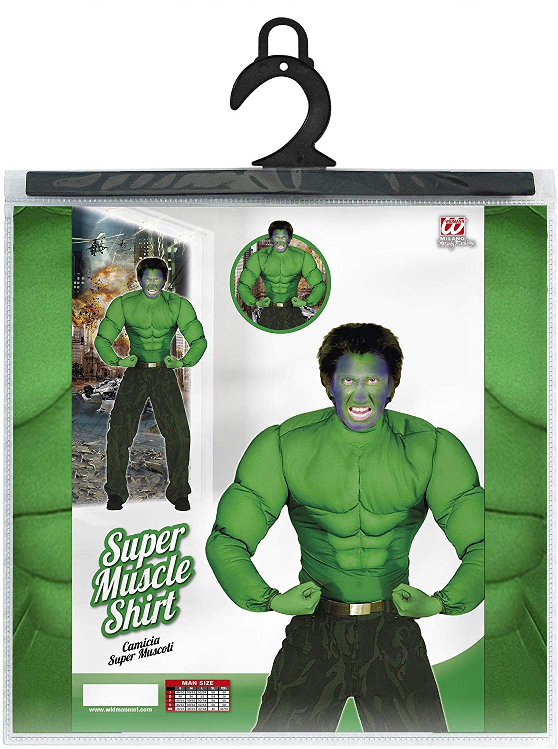 Widmann Kid?s Dressing Up Costume Green Muscle Shirt - Image 2