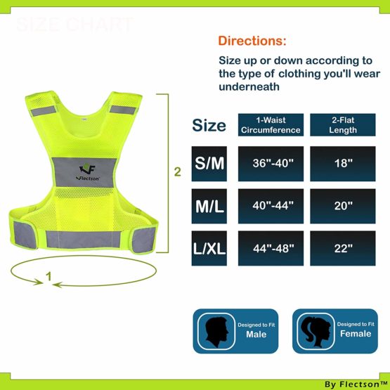 Flectson™ Reflective Vest for Running or Cycling (Women and Men, with Pocket, Gear for Jogging, Biking, Walking) - Image 4