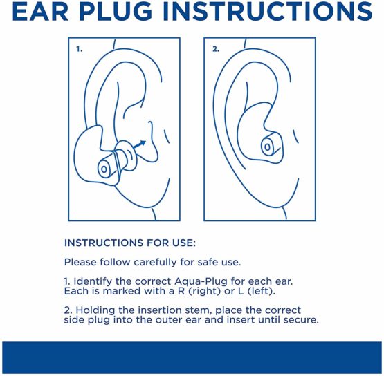 Zoggs Aqua Plugz, Ear Plugs for Swimming, Reusable Silicone Ear Plugs - Image 2