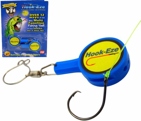 HOOK-EZE Fishing Knot Tying Tool - Fishing Accessories for tieing Fishing line to Fishing Hooks - Cover Sharp Hooks Fishing Equipment to tie Knots Quick - for Fly Fishing Accessories