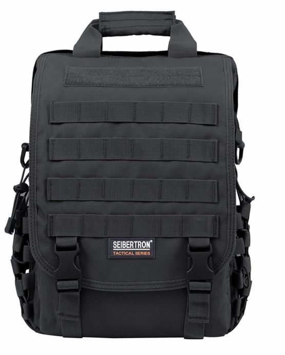 Seibertron waterproof Molle Tactical 15.6"(inch) Laptop Sling BAG Backpack Black