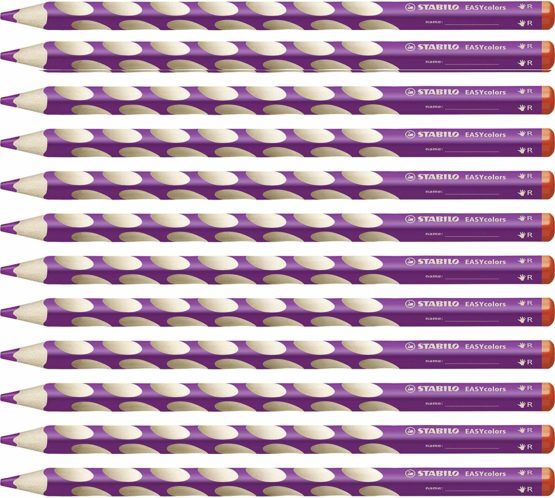 Colouring Pencil - STABILO EASYcolors Right Handed Box of 12 Purple